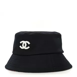 Cotton Pearl CC Bucket Hat M Black