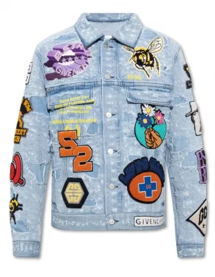 Givenchy - x BSTROY Blue Patches Denim Jacket