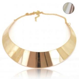 Collier Ras Du Cou Brutaliste Années 1970 - Trois Métaux (argenté, Cuivre, Laiton Doré) - Pièce Unique Artistique