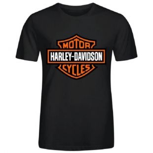 Tee shirt Homme Harley Davidson Logo 1 Manches courtes Imprimé T Shirt Noir