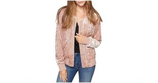 Sanctuary | Natural Velvet Bomber Jacket