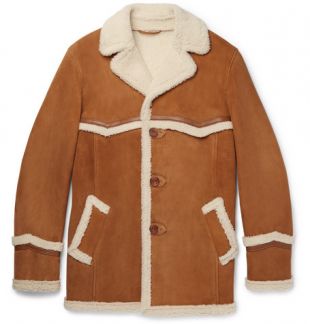 Trimmed Shearling Coat