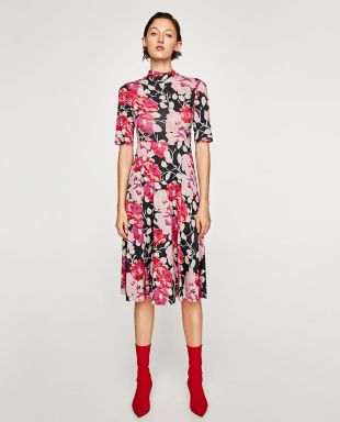 Zara - HIGH NECK DRESS ZARA