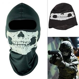 Piioket Ghost Full Face Skull Mask for Bicycle Cosplay Motorbike Wargame and Halloween Party