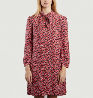 Robe Jacquard Rouge Foncé