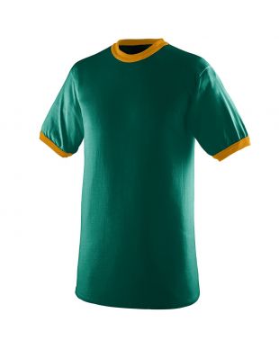 Augusta Sportswear 710 Tshirt Men's Ringer Pick Color/size Large Dark Green/gold