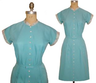 The Notebook Dress - 1940s Style Button Up Dress Custom Made In Your Size From a Vintage Pattern