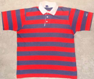 Levi's - Vintage 80s LEVIS STRIPED COLLARED T shirt