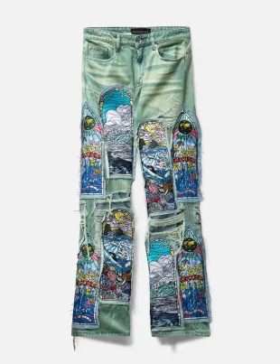 Blue Stained Glass Sandy Lane Jeans