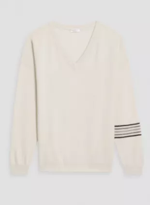 Bead-Embellished Cashmere Sweater