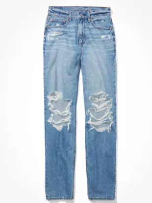 Strigid Ripped Highest Waist Baggy Straight Jean