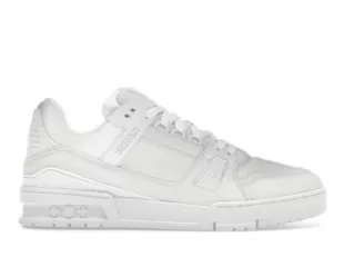 lv trainer sneaker white