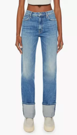 The Duster Skimp Cuffed Straight Leg Jeans