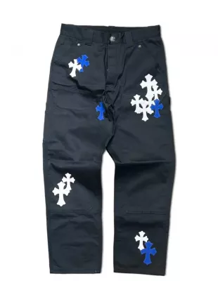 Chrome Hearts 34 Carpentry Denim Pants Jeans White Blue