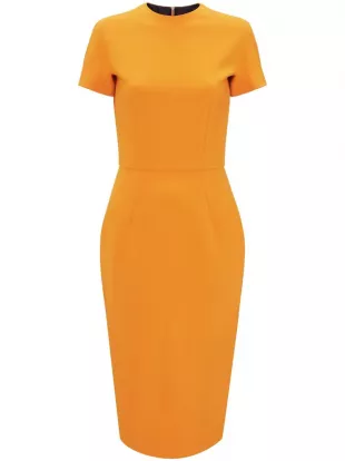 victoria beckham fitted t shirt dress Victoria Beckham Fitted T-Shirt Dress In Deep Mahogany main image 0
