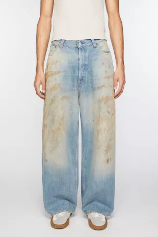 Distressed Oversized Low-Rise Jeans