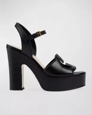 Gucci Cutout Platform Heeled Sandals worn by Savannah Guthrie as seen in Today on April 30 2024 Spotern