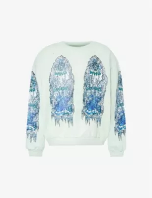 Iced Glass Graphic-Print Regular-Fit Cotton-Jersey Sweatshirt