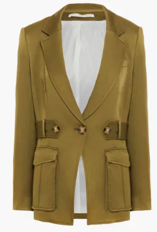 Veronica Beard - Myla Dickey Satin-Crepe Blazer