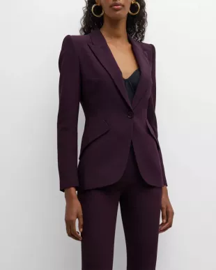Classic Single-Breasted Suiting Blazer