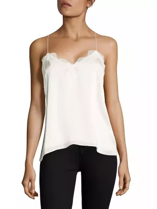 Racer Silk Charmeuse Camisole