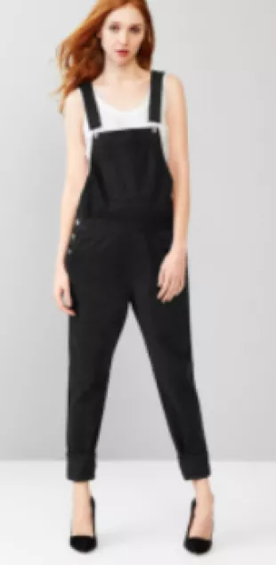 1969 Denim Overalls Black