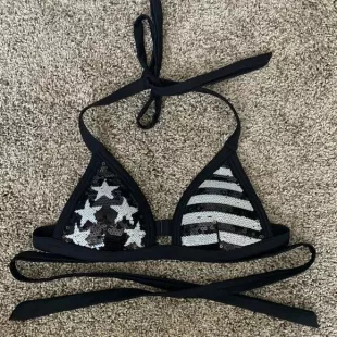 secret stars bikini Pink victoria's secret - Sequin Stars & Stripes Bikini Top