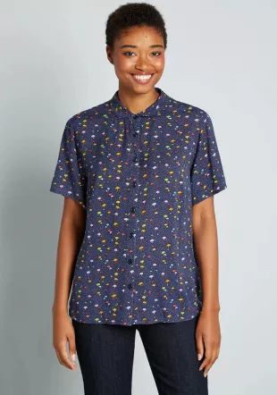 Sprouting With Ideas Button Up Top