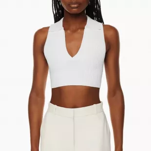 Sculpt Knit Polo Top