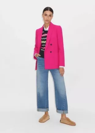 Tweed Double-Breasted Blazer