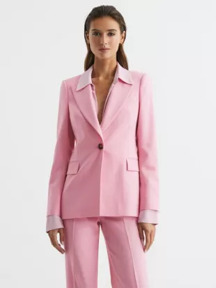 Blair Single Breasted Wool Blend Blazer