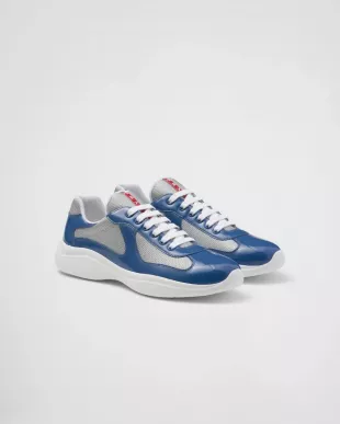 Patent Leather and Technical Fabric Prada America's Cup Sneakers