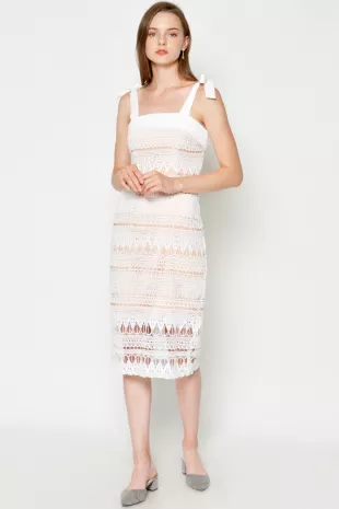 Darra Lace Overlay Midi Dress