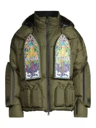 Who Decides War x Add Skiwear Hooded Down Bomber Jacket