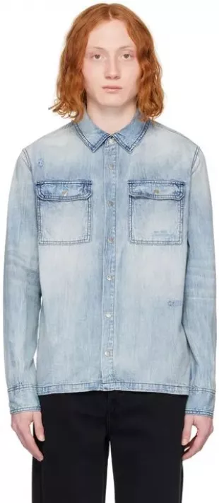 ksubi - Ksubi Blue Scorpio Denim Shirt