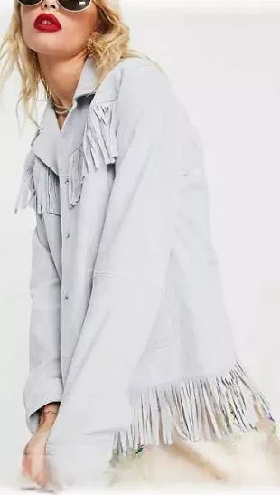 Inspired limited edition suede jacket with fringing