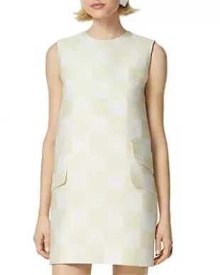 Big Damier Checked Mini Dress