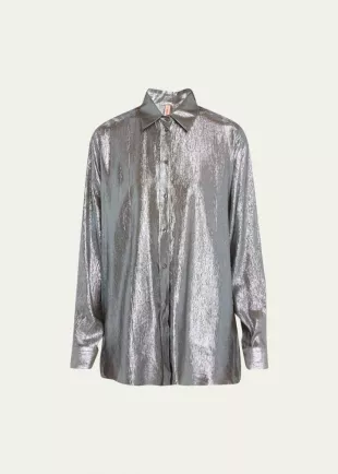 Metallic Lurex-Voile Shirt