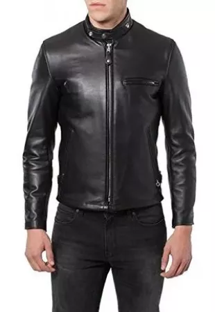 Black Genuine Lambskin Leather Jacket