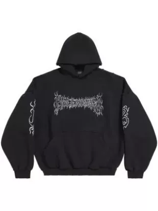 Balenciaga - Darkwave Logo-Print Hoodie