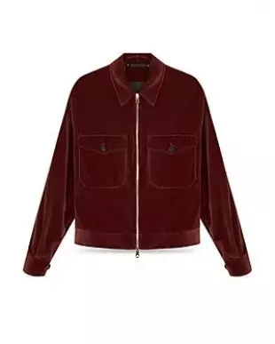Cotton Regular Fit Zip Front Jacket