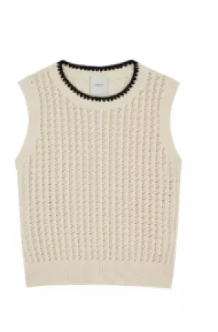 Delaney Open-Knit Cotton Vest