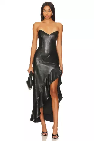 Symone Faux Leather Dress
