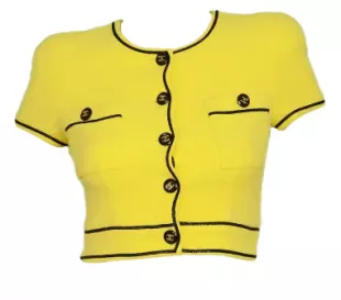 95 Yellow Shortsleeve Cropped Jacket