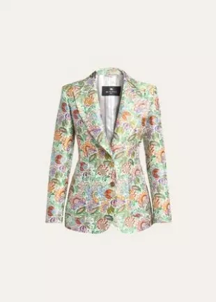 Tree Of Life Jacquard Blazer