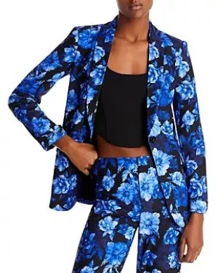 Macey Floral Cuffed Blazer