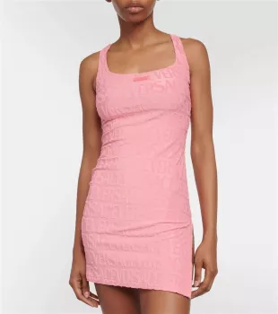 Dua Lipa Logo Terry Minidress