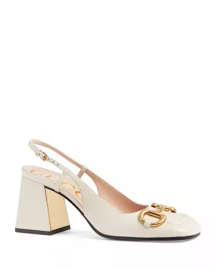 Gucci - Mid-heel Slingback With Horsebit