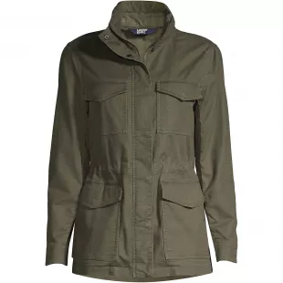 Women's Cotton Hooded Jacket with Cargo Pockets
