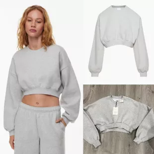 Grey Cropped Sweatshirt